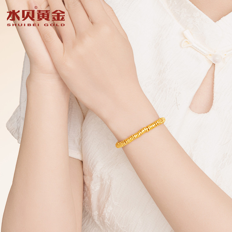 水贝黄金官方旗舰店足金999盘缠金碎金子手链女足金小克重礼物,淘宝优惠券,粉丝福利购,淘宝优惠卷