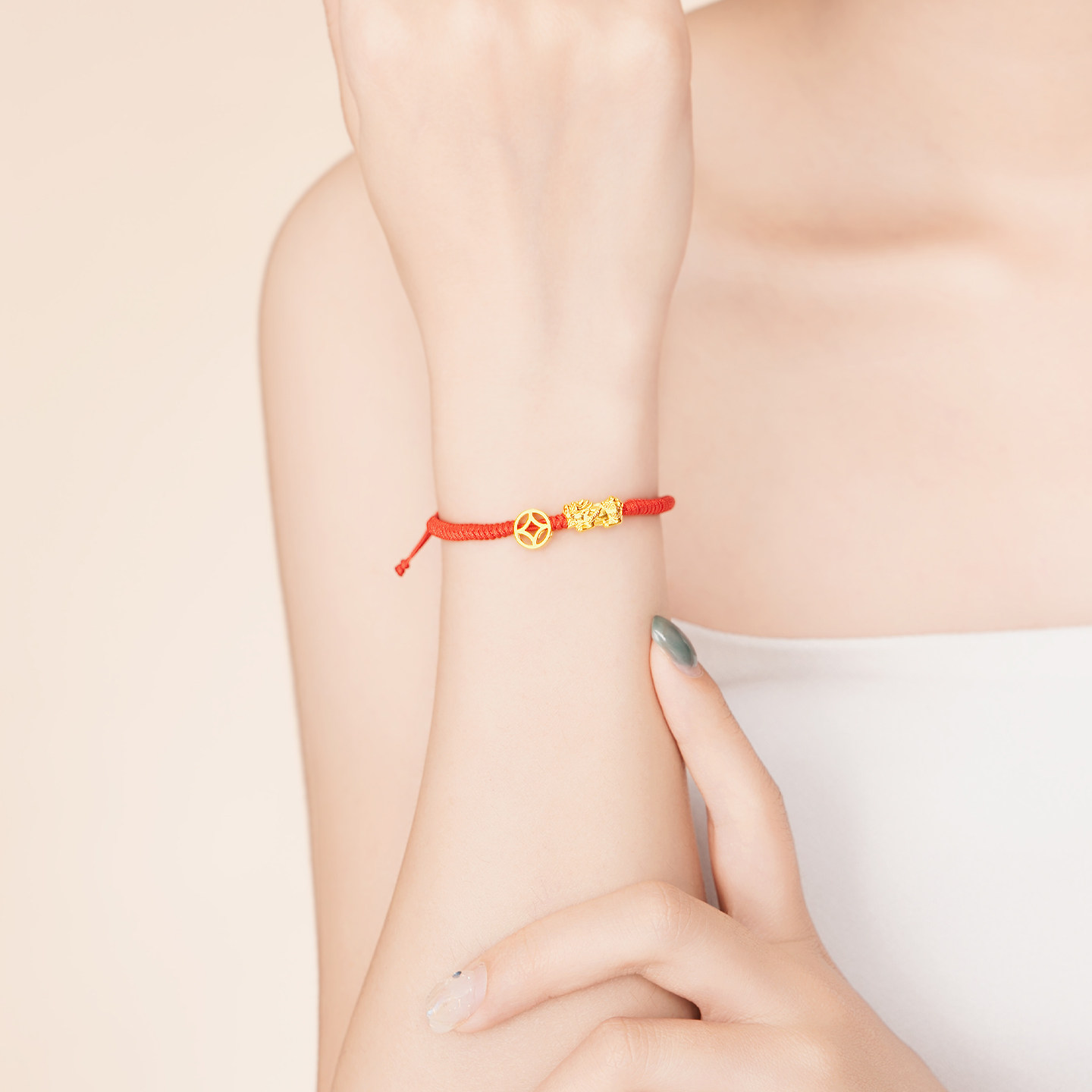 水贝黄金官方旗舰店足金999镂空金钱币貔貅手链手绳小克重礼物,淘宝优惠券,粉丝福利购,淘宝优惠卷