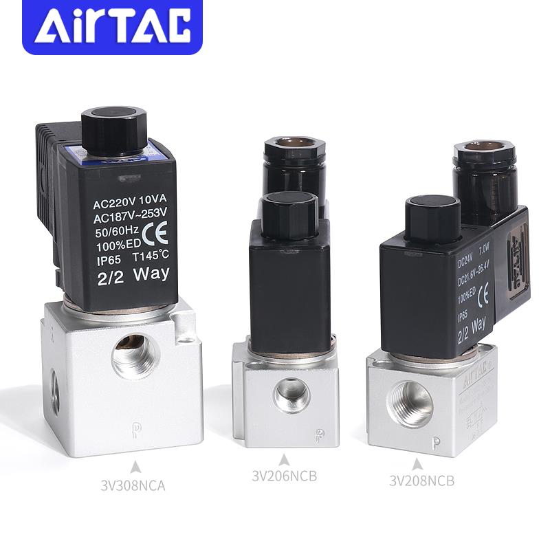 airtac真空电磁阀亚德客原装正品3V206/3V208NC/3V308NC二位三通 - 图2