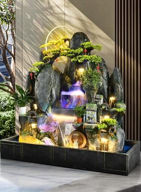 大型假山流水喷泉鱼缸落地摆件庭院客厅办公养鱼加湿景观装饰礼品