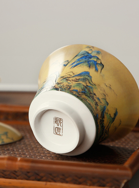 陶瓷三才盖碗茶具敬茶碗手抓壶泡茶器主人茶杯大号景德镇单个功夫