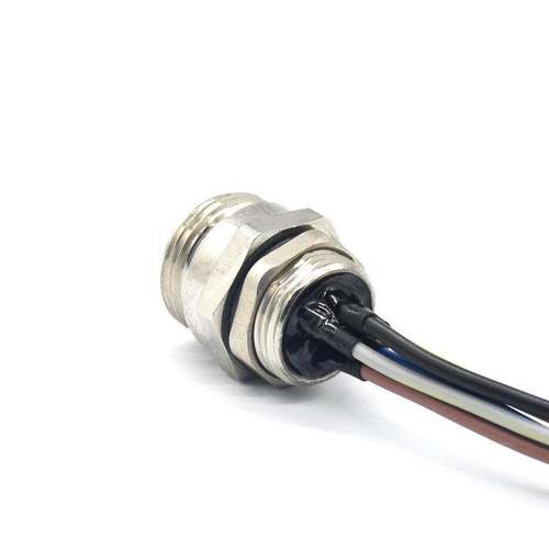 7/8 2-6芯设备板前安装连接器PCB焊板后锁公座母座防水3P4P5P插头 - 图1