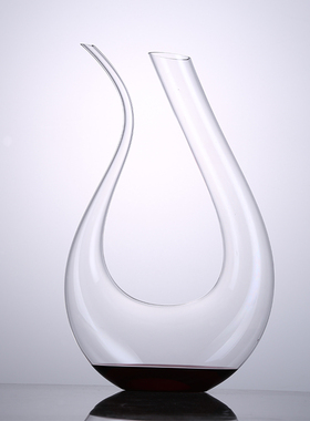 水晶玻璃醒酒器欧式红酒葡萄酒分酒器调酒器醒酒U型天鹅壶包邮