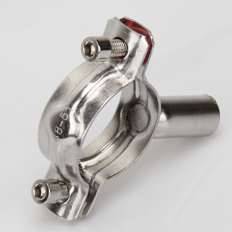 304 不锈钢管焊接支架管夹管道固定卡子支架圆管卡扣抱箍水管紧固 - 图1