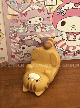 kka杂货ins眼镜架懒人手机架猫笔筒回形针收纳罐办公文具小摆件