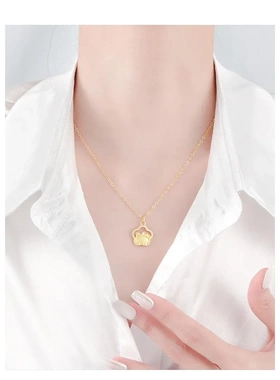 黄金色kitty猫项链女小众甜美百搭时尚显白气质锁骨链送女友闺蜜