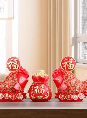 红色鱼寓意好的摆件招财家居客厅酒柜装饰品年年有余工艺品新家