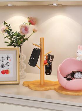 玄关钥匙收纳摆件置物可爱兔子客厅入户进门鞋柜电视柜家居装饰品