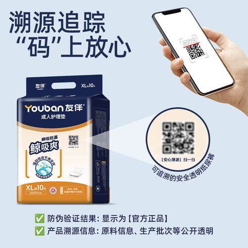 友伴鲸吸爽成人护理垫60x90隔尿垫老人一次性尿垫产妇产褥垫10片 - 图3