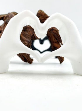 3D打印创意节日礼物爱心手模型摆件家居简约装饰品网红摆摊摆件