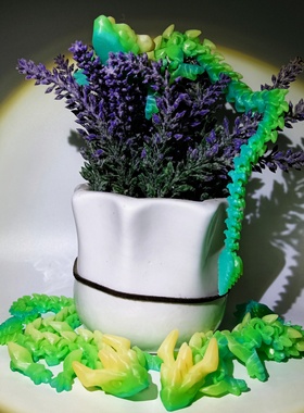 3D打印创意十足国潮角龙模型玩具夜光彩虹色高颜值家居装饰品摆件