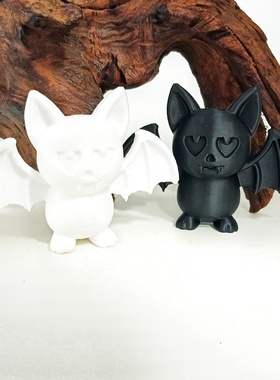 3D打印迷你可爱吸血蝙蝠模型夜市摆地摊同款家居书房装饰品摆件