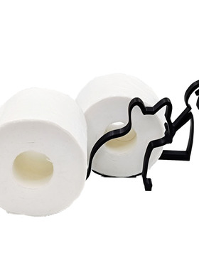 3D打印趣味简约高级感极简线条猫咪人卷纸器家居客厅卷纸架摆件
