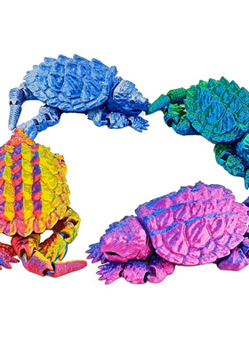 3D打印仿真动物鳄龟模型颜色渐变夜市摆摊爆款家居装饰品玩具摆件