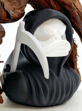 3D打印创意趣味十足死神鸭模型手办摆件万圣节氛围感装饰品摆件