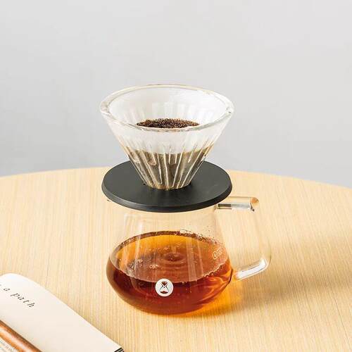 泰摩 玻璃冰瞳 手冲咖啡v60滤杯 家用煮咖啡壶咖啡器具套装过滤器 - 图3