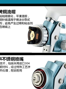 德国汽车喷枪喷漆枪4000上壶钣金油漆面漆气动高雾化喷涂工具喷漆