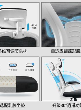 办公椅久坐舒服人体工学椅办公室座椅宿舍靠背电竞转椅可升降椅子