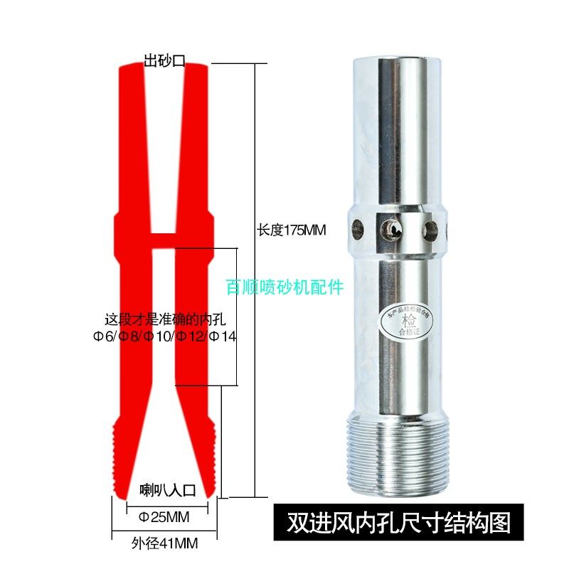 喷砂机配件喷砂枪喷沙机枪头碳化硼双进风单进风打砂机枪头喷枪嘴,淘宝优惠券,粉丝福利购,淘宝优惠卷