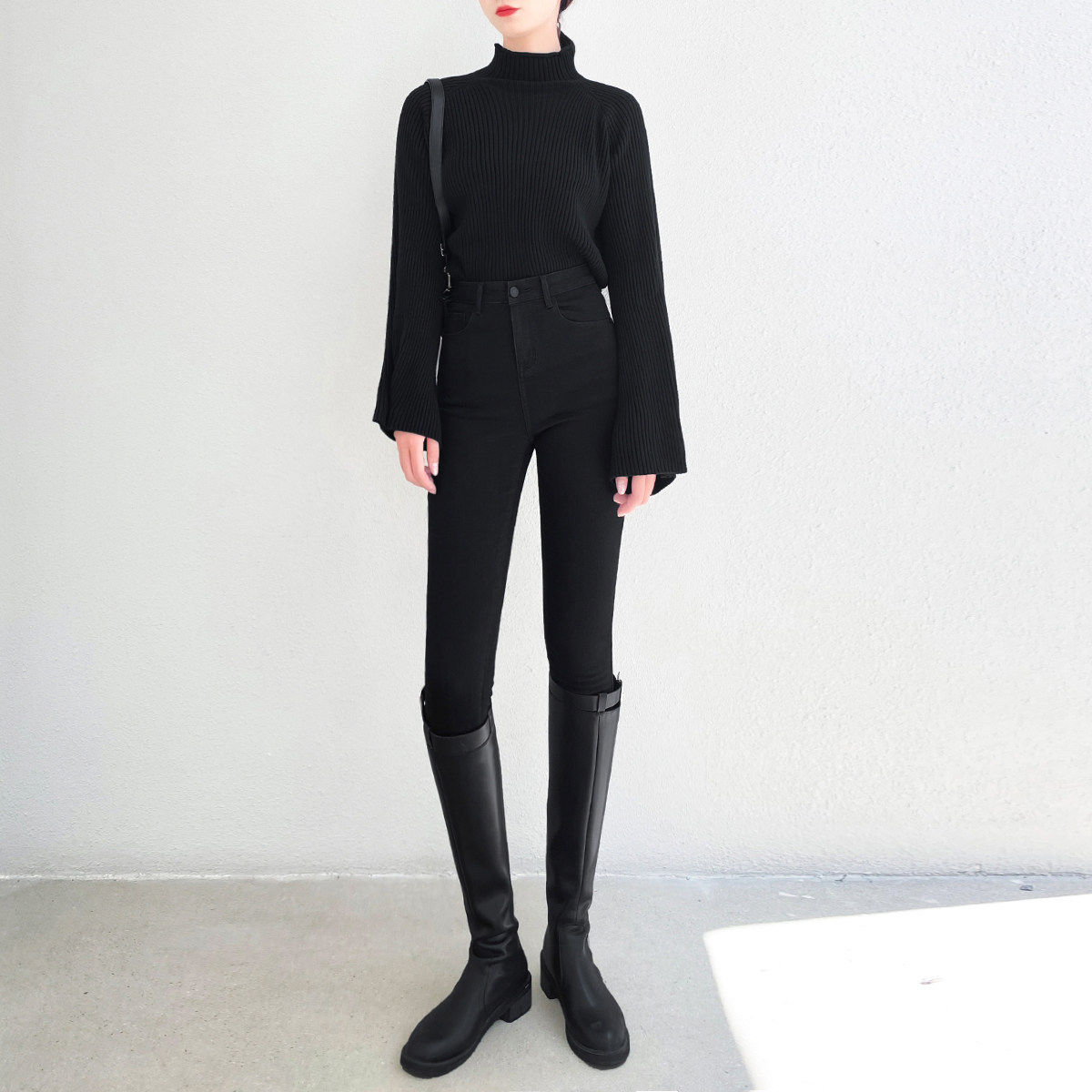 加厚加绒牛仔裤女紧身小脚高腰黑色裤子2025年春秋冬新款显瘦修身,淘宝优惠券,粉丝福利购,淘宝优惠卷