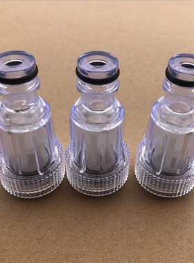 洗车水管接头透明长款塑料6分内丝粗牙奶嘴带过滤网转换配件连接
