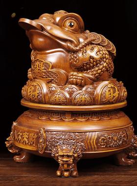 招财金蟾摆件开 业礼品三足蟾蜍朋友家人开 张礼物收银柜台工艺礼