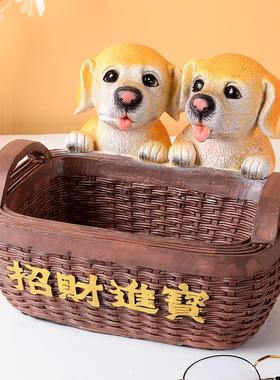 特大号狗狗收纳摆件客厅玄关茶几电视柜装饰轻奢高档进门口放钥匙