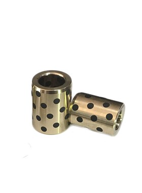铜合金石墨铜套轴承光轴导轨LM8-50自润滑直线耐磨含油铜衬套特惠