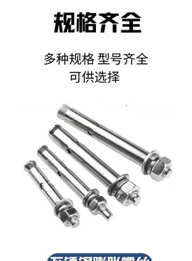 304/201不锈钢膨胀螺丝 外膨胀螺栓拉爆膨胀管M6M8M16