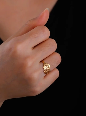 饰品货源钛钢情侣戒指韩版可爱童趣酣睡的小猫不锈钢指环饰品