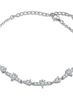 热卖配饰新品s925纯银饰品手链女生高级感轻奢ins风满钻锆石手饰