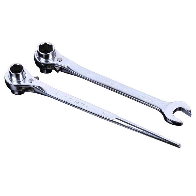 Zigong wrench pointed and tail ratchet wrench with hand-opening ripple opening HPS chrome wheel multi-frame quick manual hardware tools