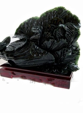 墨玉白菜摆件大号百财家居装饰品办公室客厅桌面店铺开业礼品摆设