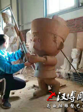 泥塑模型雕塑卡通娃娃雕塑玻璃钢雕塑制作彩绘人物户外民族雕塑