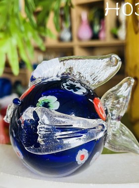 卡罗尔 H鱼合集琉璃创意家居玄关电视柜装饰摆件可爱礼物