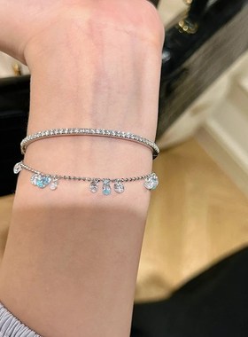 泪碎星河水晶手链女轻奢小众精致2024年新款高颜值学生党手串叠戴