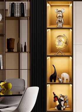 创意暴力熊酒架装饰饰品家居客厅酒柜餐具柜无障碍豪华高端酒盘装