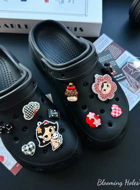 洞洞鞋配饰可爱小玉鞋花适配crocs鞋扣运动鞋鞋花德训鞋配饰