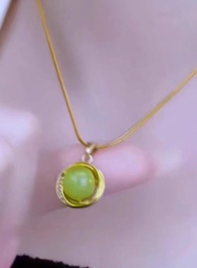 转运珠项链女中国风钛钢锁骨链