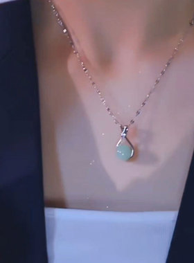 新中式银色福袋项链女高级轻奢