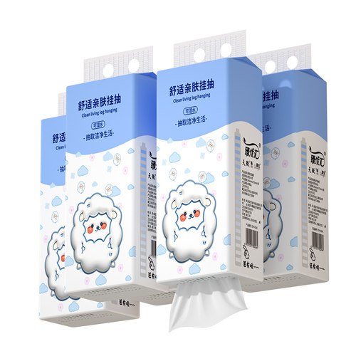 悬挂式抽纸1000张家用抽取式卫生纸柔韧耐用擦手纸 - 图3