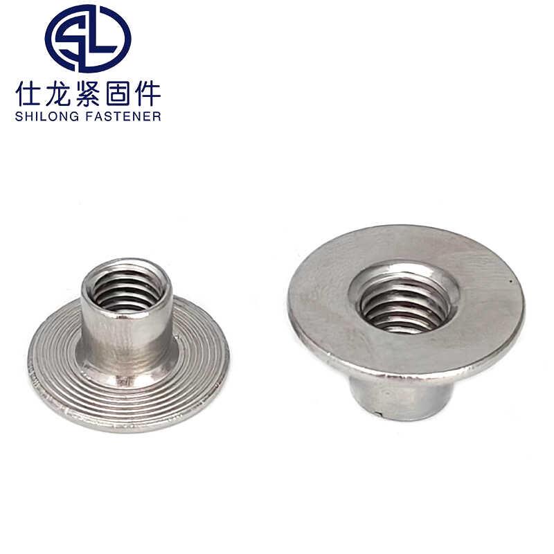 304不锈钢t型焊接螺母T帽圆螺母法兰/对接铁板台阶对锁链接螺母M6 - 图1