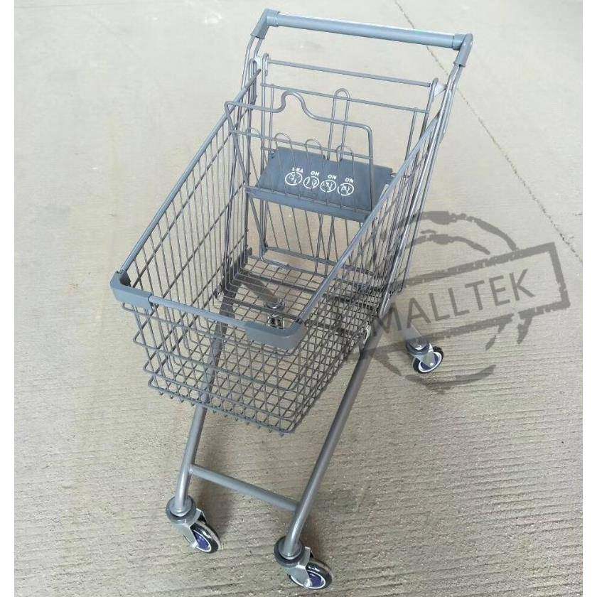 供应80L欧式手推车带凳手推车超市购物车商场手推车金属购物车,淘宝优惠券,粉丝福利购,淘宝优惠卷