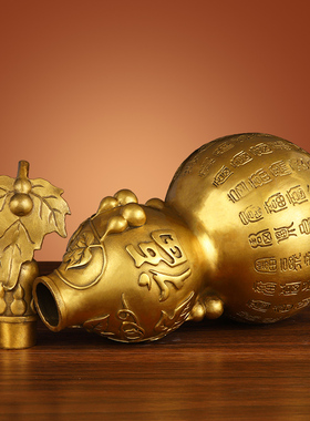 纯铜摆件小号大号玄关开口y开盖空心家居百福客厅装饰品摆设