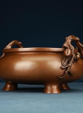 紫铜香炉 香道用品家居装饰礼工艺品摆件