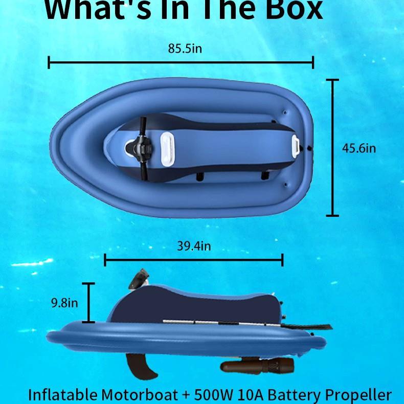 水上充气摩托艇马达冲锋舟橡皮艇漂流摩托游艇钓鱼船运动户外 - 图2