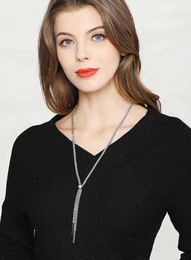 流苏装饰项链毛衣链女长款2021年新款潮秋冬高端大气毛衣配饰挂件