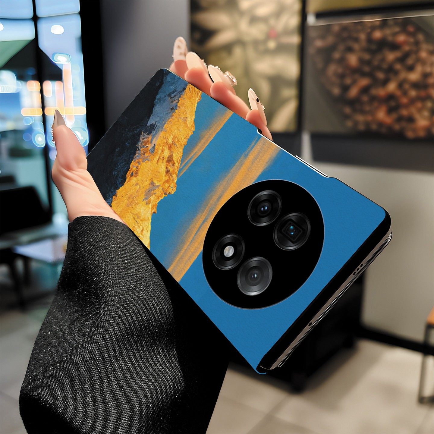 尾火虎适用oppofindn5手机壳折叠屏翻盖全包皮纹日照金山个性创意时尚商务潮男高级感艺术复古findn5保护套,淘宝优惠券,粉丝福利购,淘宝优惠卷