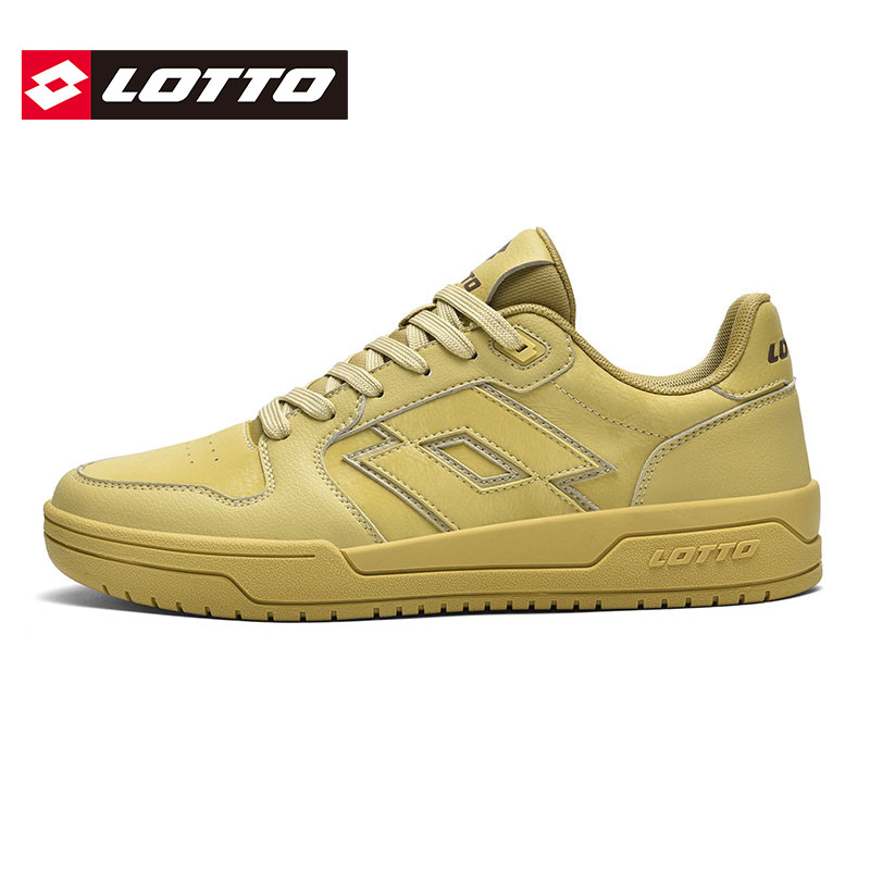 LOTTO乐途男复古白色低帮板鞋2025秋冬季新款厚底皮面运动休闲鞋,淘宝优惠券,粉丝福利购,淘宝优惠卷