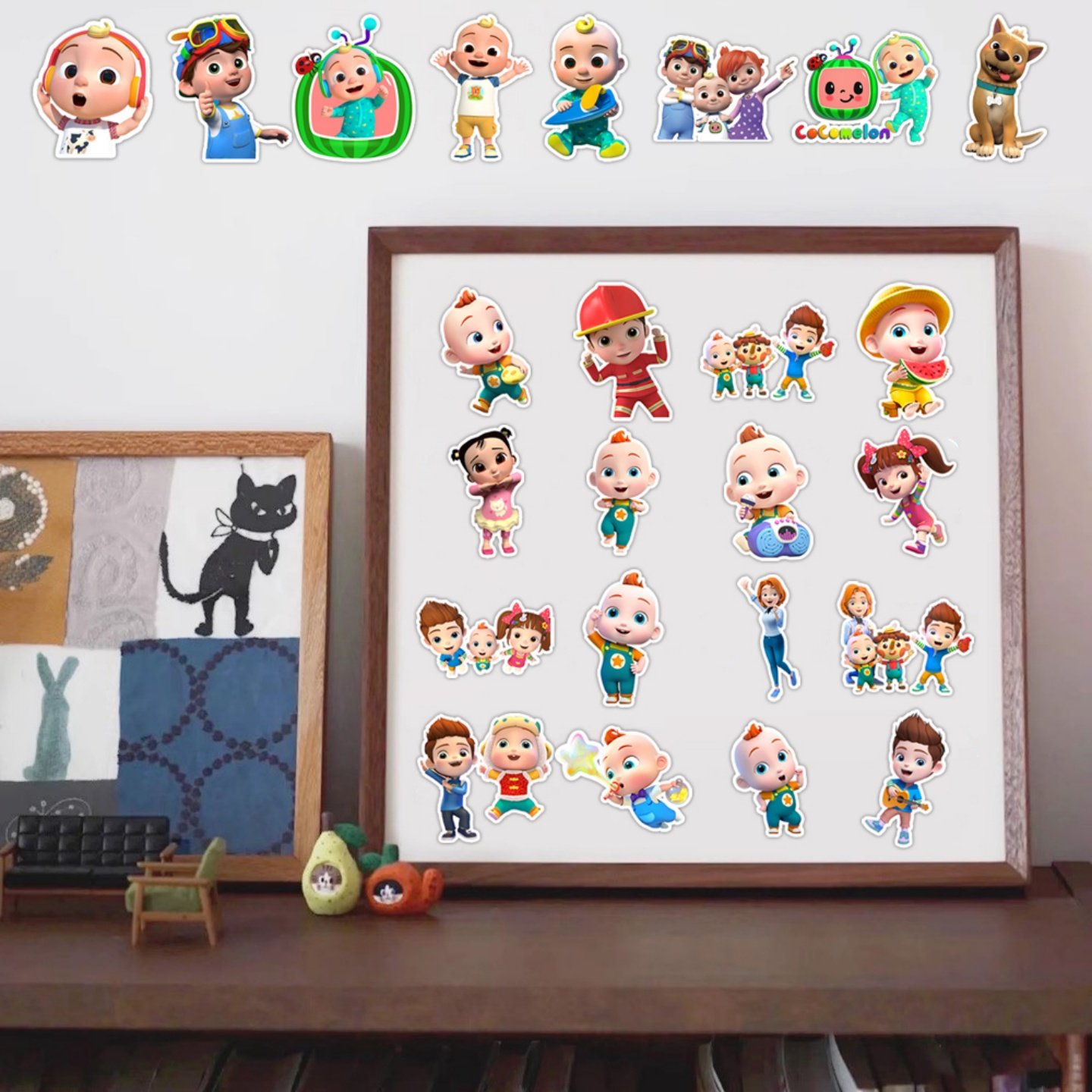 100张cocomelon jojo萌趣可爱小孩英语早教儿童奖励行李箱手机防水装饰贴纸涂鸦卡通平板滑板动漫iPad不留胶,淘宝优惠券,粉丝福利购,淘宝优惠卷